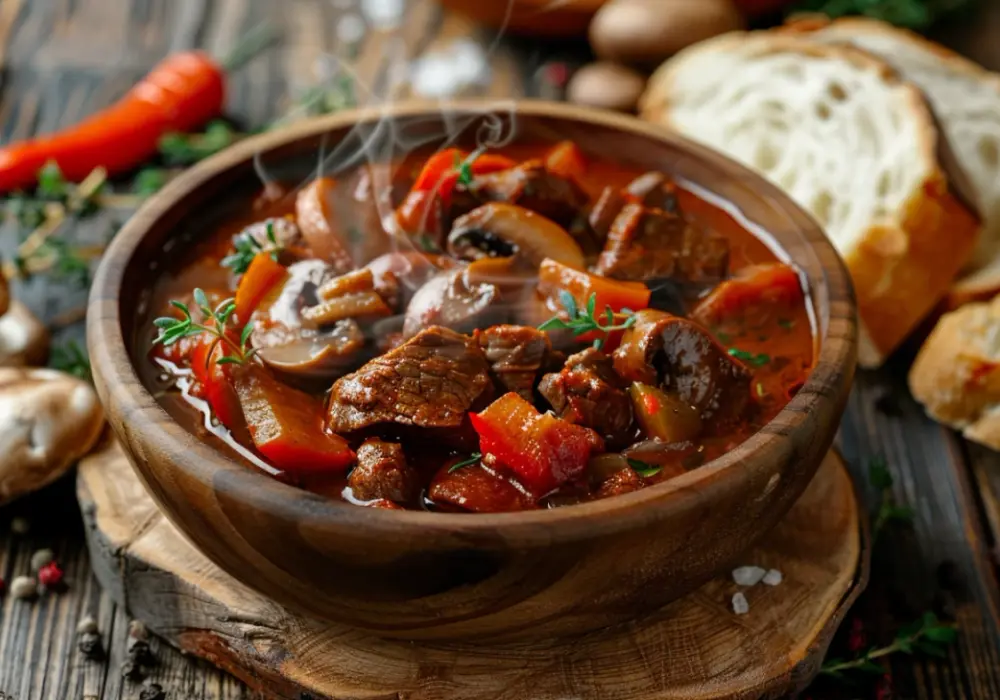 Jak przygotować wykwintny gulasz węgierski z pieczarkami i papryką?