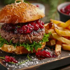 Burger z żurawiną: Połączenie smaków, które rozgrzewa zmysły